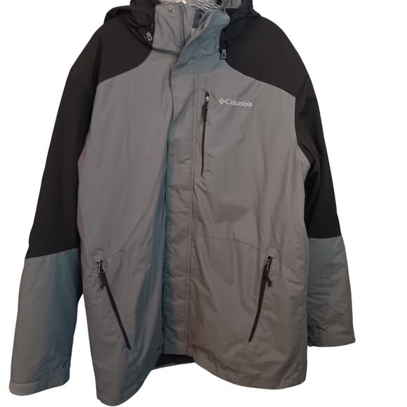 Like New Men's Columbia L Onmi-Tech Interchange 3 in 1 Two Tone Gray Jacket - Picture 1 of 9
